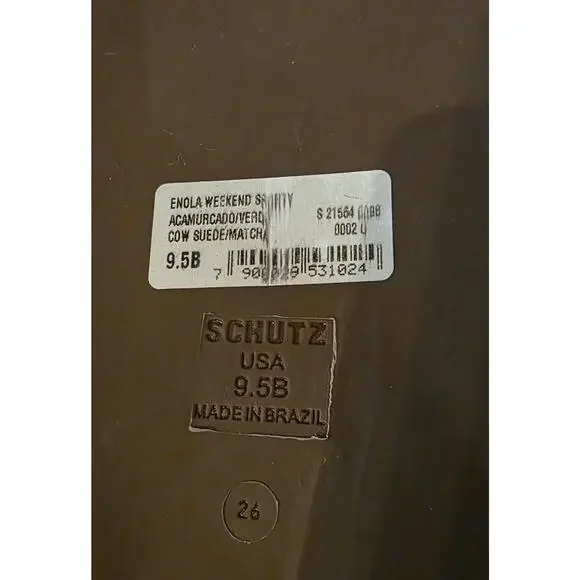 SCHUTZ Women's Enola Weekend‎ Sporty Flat Sandal 9.5B fuzzy slip on - Picture 6 of 6